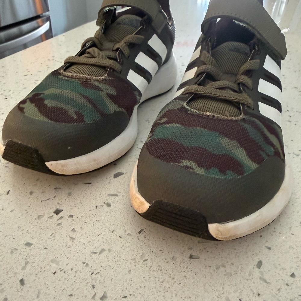 Adidas camo sneakers- SIZE 1 Little Kids
